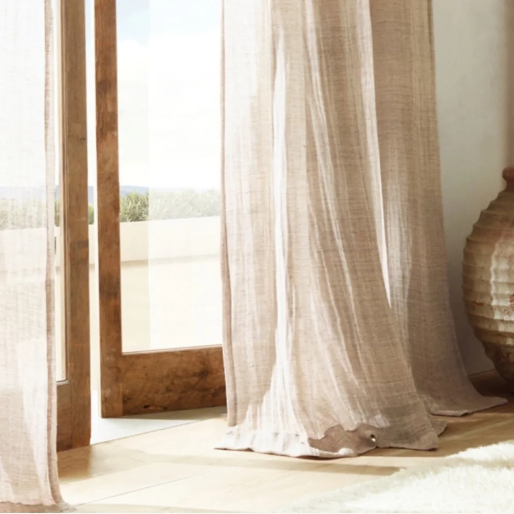 1 left! Restoration Hardware Italian linen gauze curtain panel. Sz 50X108